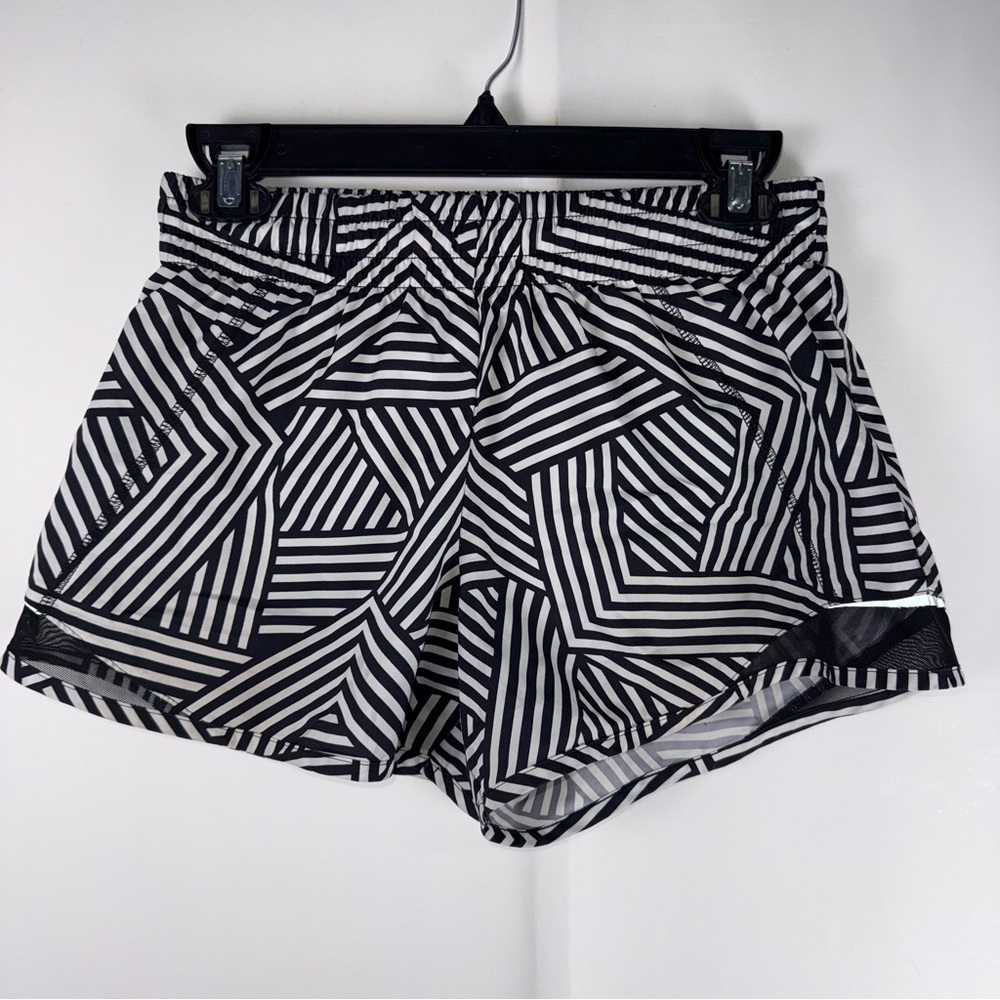 Athletic black and white shorts
